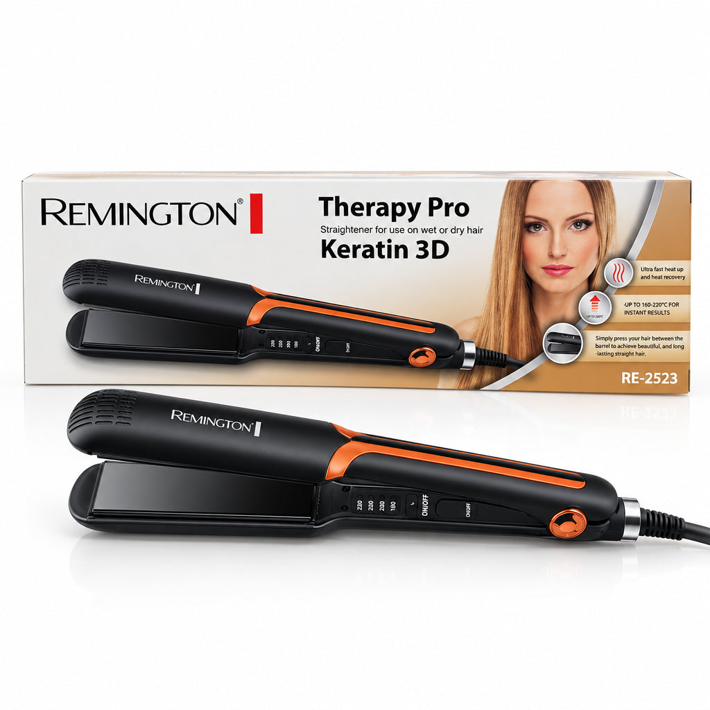 Plancha de Cabello REMINGTON Therapy Pro Keratin 3D RE-2523