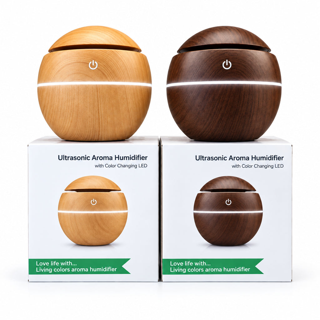 Humidificador y Difusor de Aromas Ultrasónico Redondo
