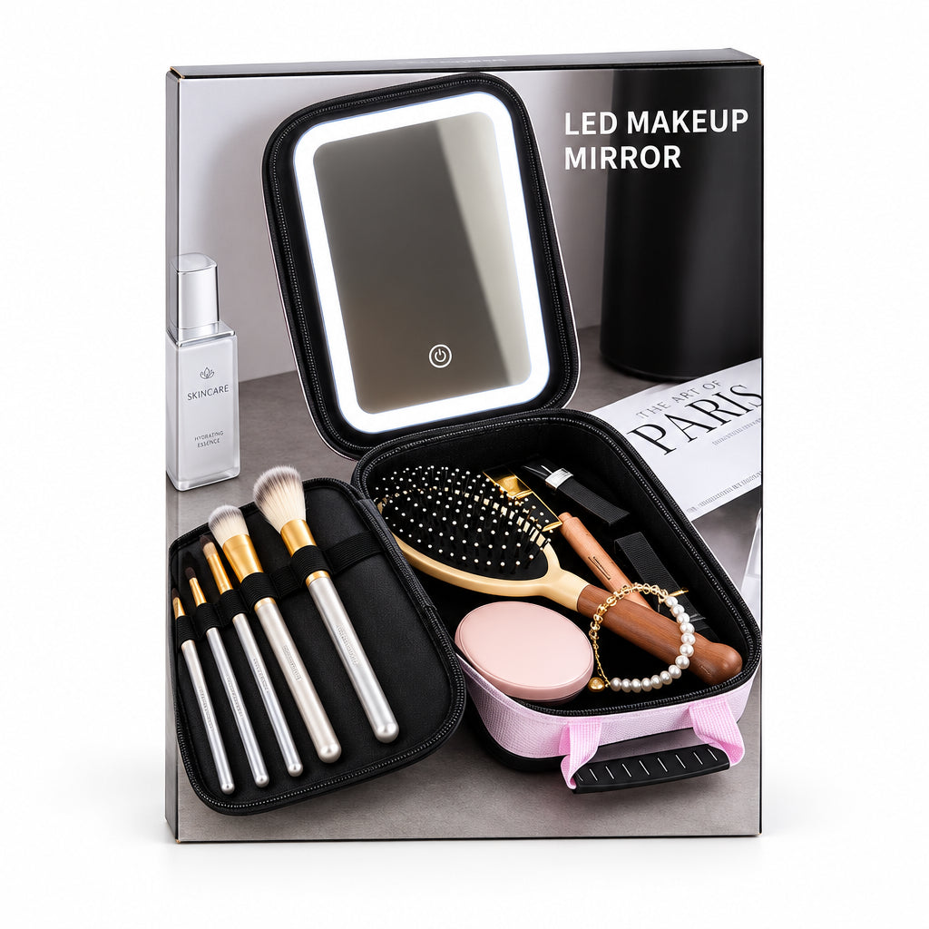 Organizador / Estuche Cosmetiquero de Maquillaje con Espejo LED XR-6619