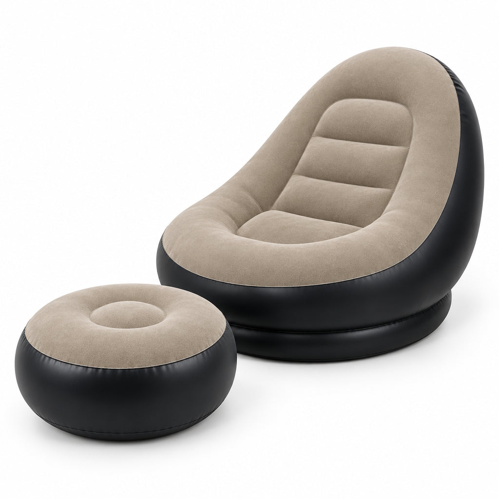 Sofá Inflable Individual con Reposapiés