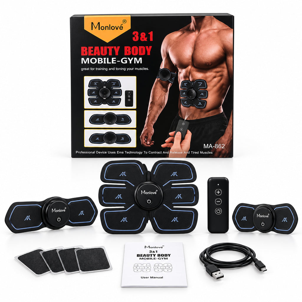 Tonificador Muscular Electroestimulador EMS 3 en 1 Monlová