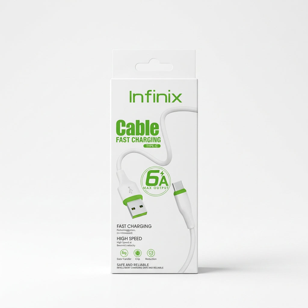 Cable de Carga Ultra Rápida Infinix USB a Tipo-C 6A