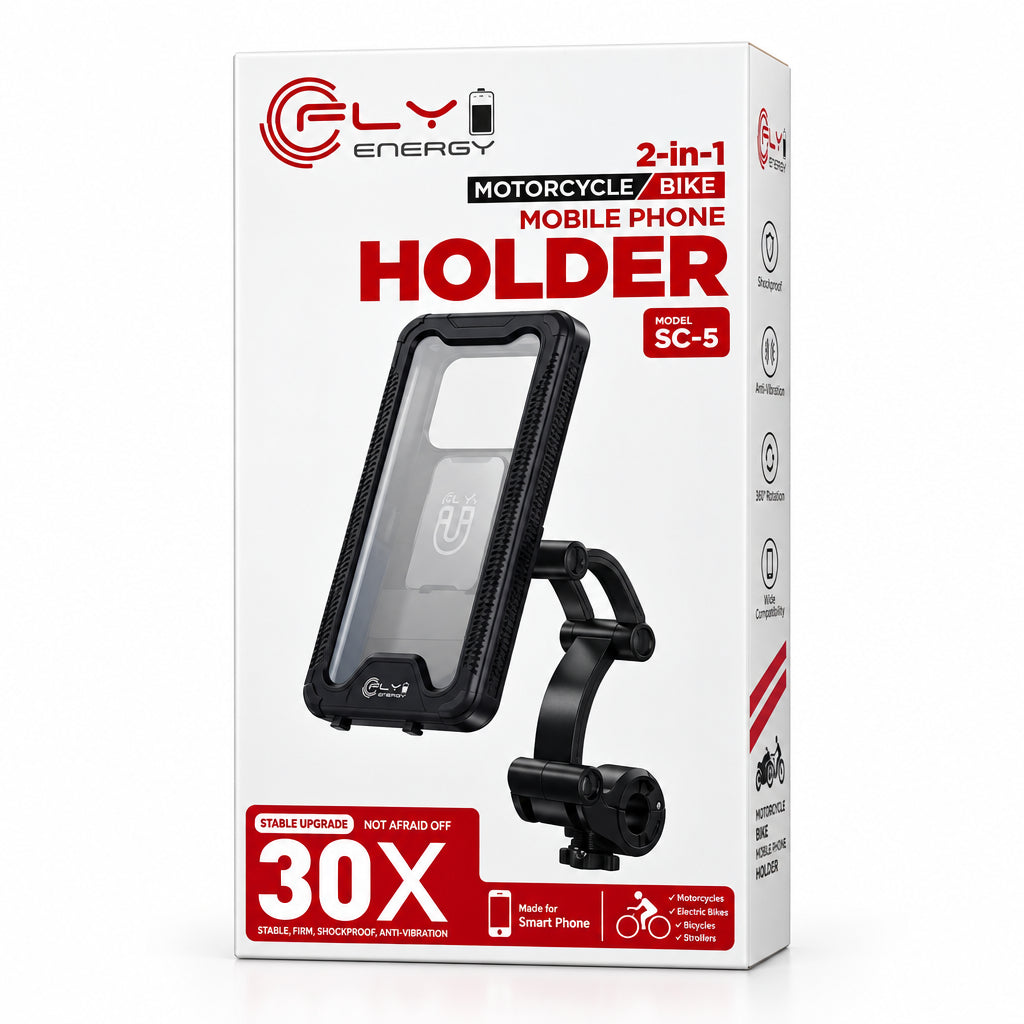Soporte Impermeable 2 en 1 para Motocicleta y Bicicleta FLY SC-5