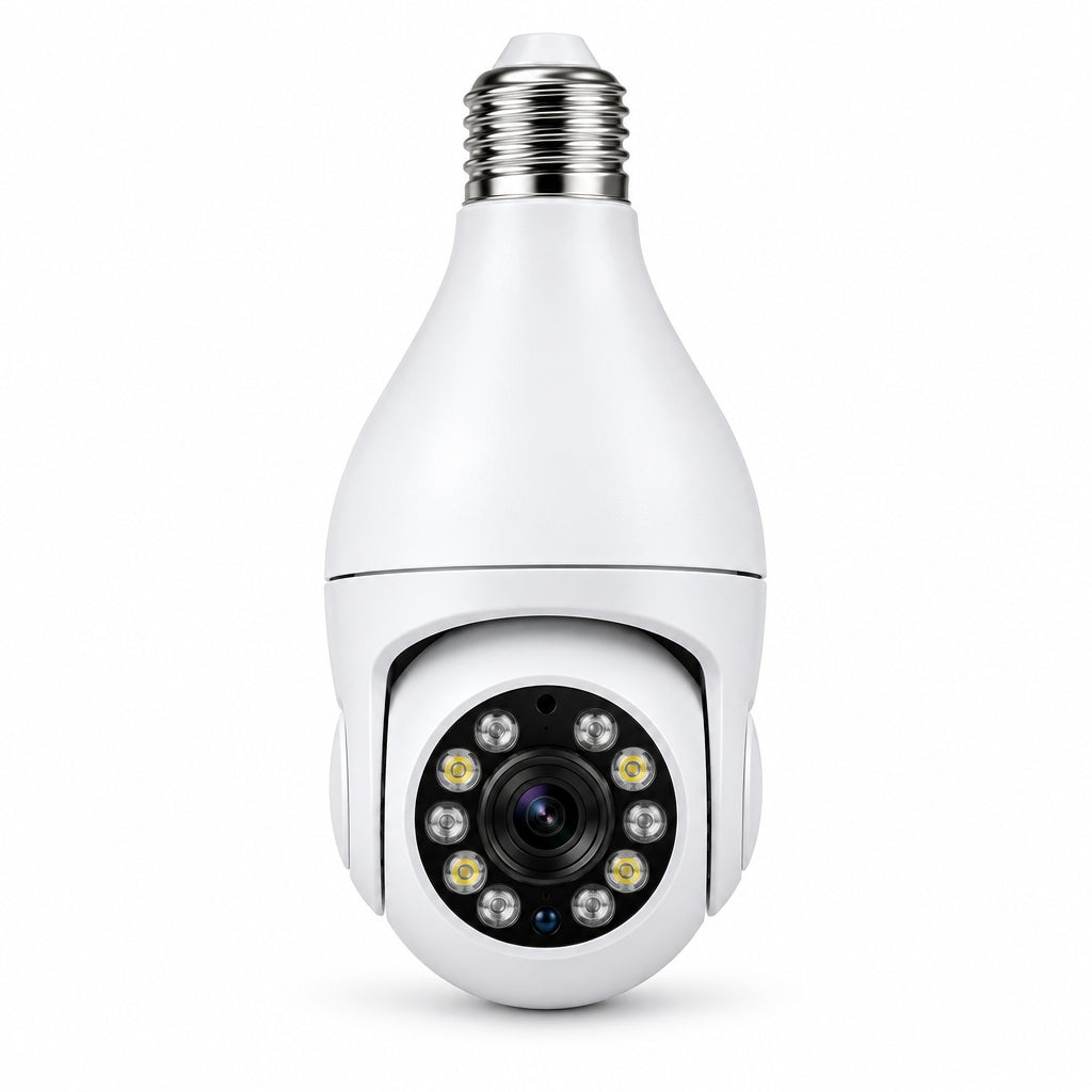 Cámara de Seguridad Inteligente Tipo Bombillo PTZ WiFi ABT-6177
