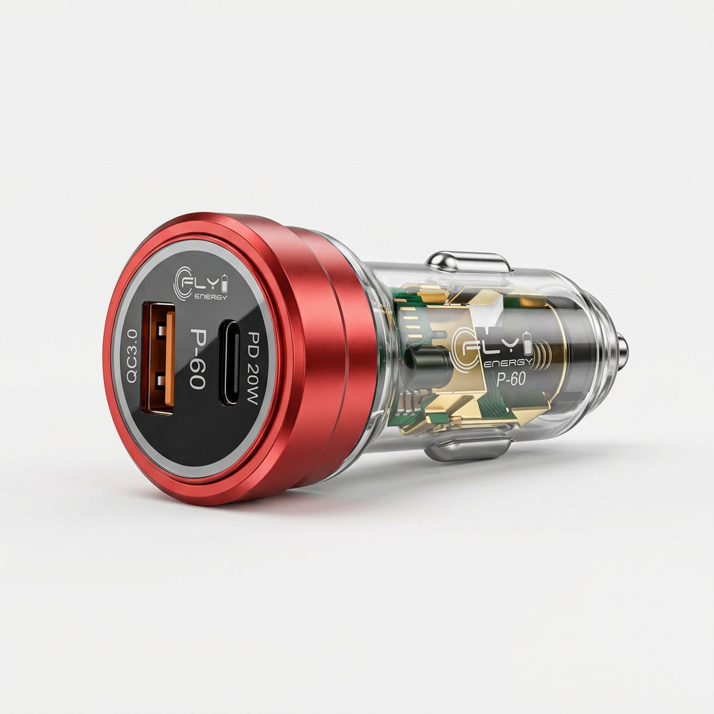 Cargador de Vehículo Doble Puerto FLY P-60