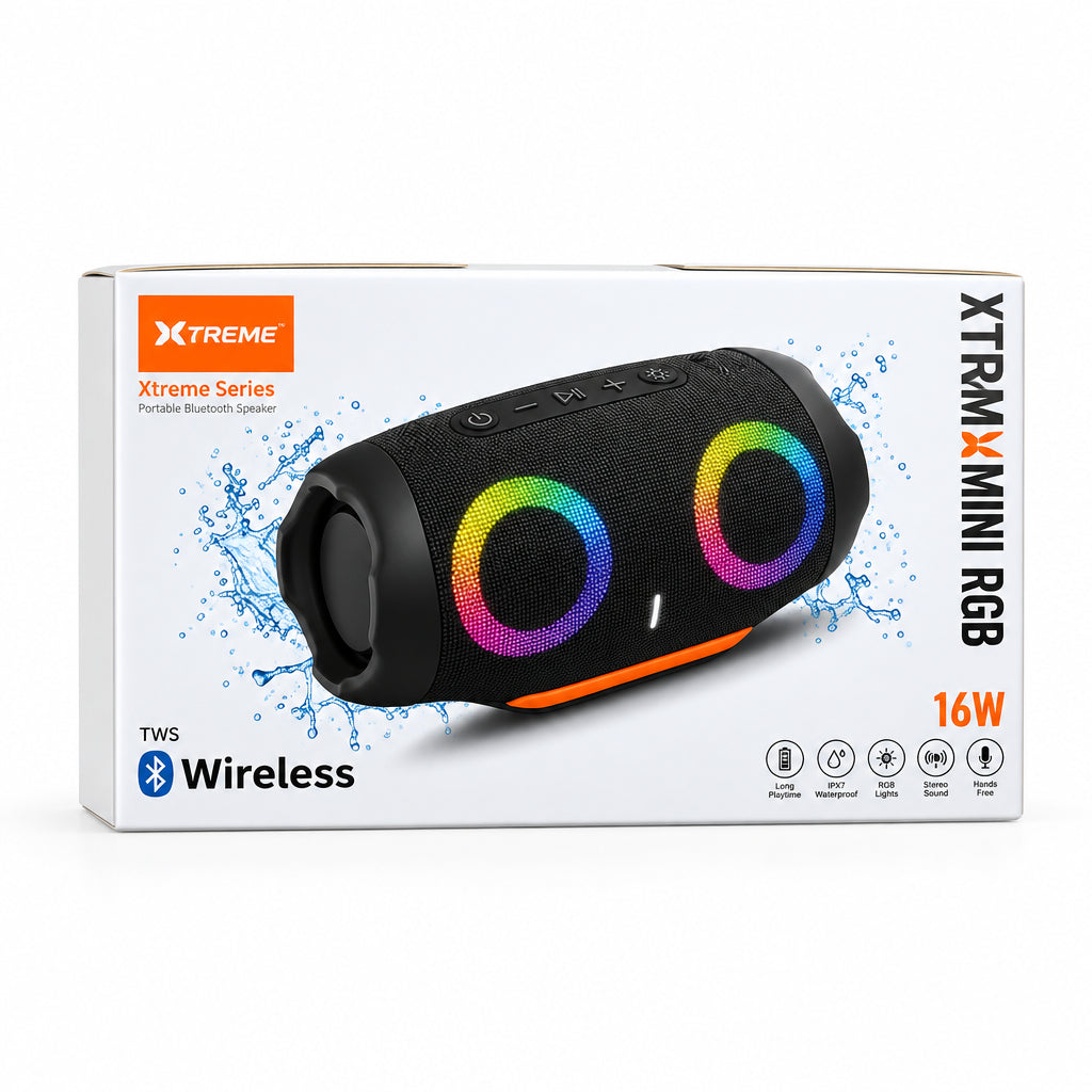 Parlante Portátil Wireless XTRMM4 MINI RGB 16W.&nbsp;
