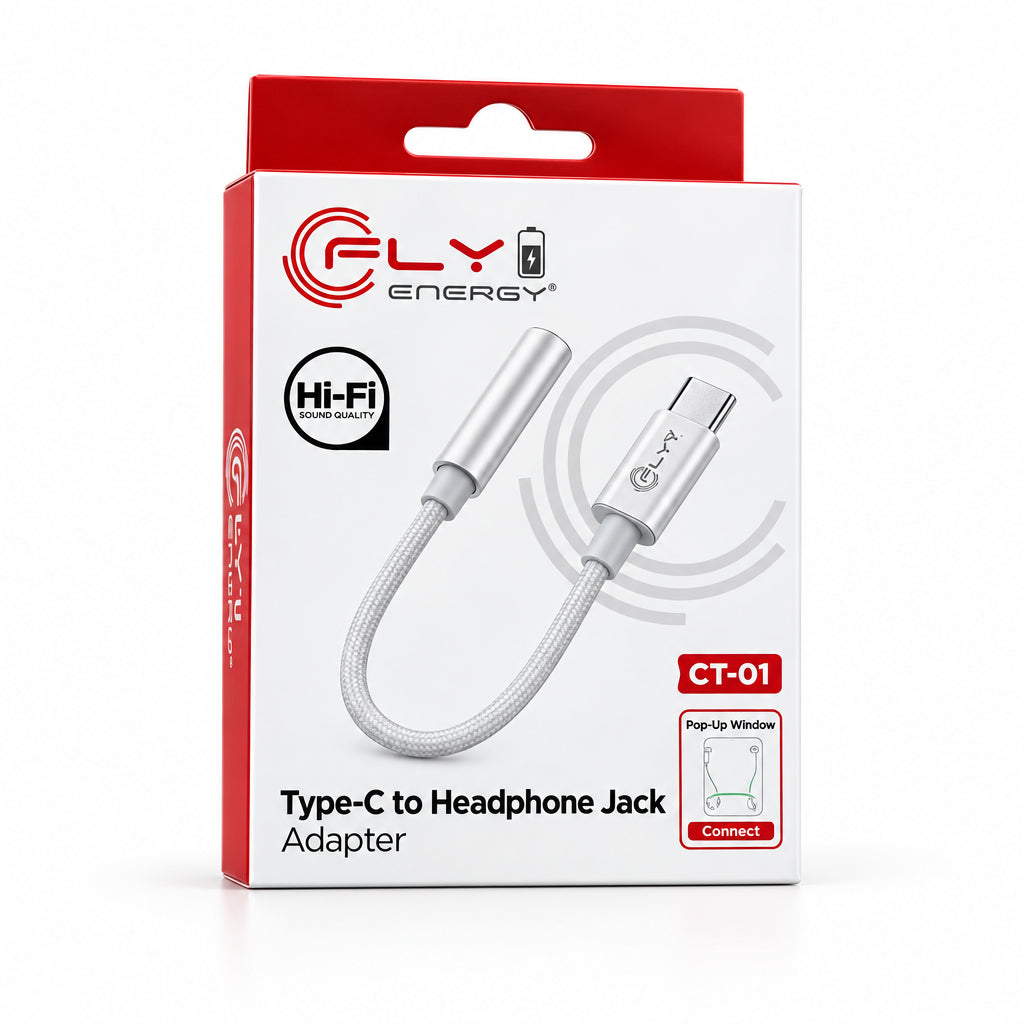 Adaptador de Audio USB Tipo-C a Jack 3.5 mm FLY CT-01