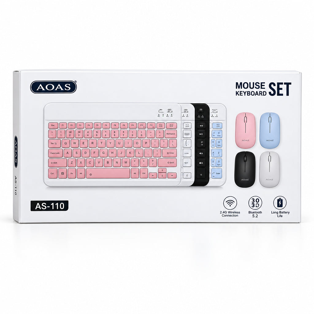 Combo Inalámbrico de Teclado + Mouse AOAS AS-110
